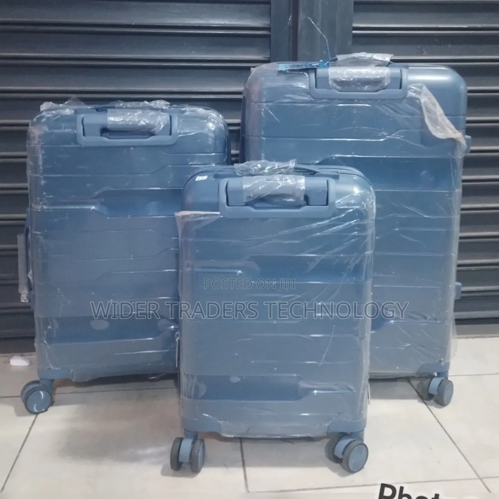 3in1 Exec Rubber Travel Suitcase Navy Blue Color