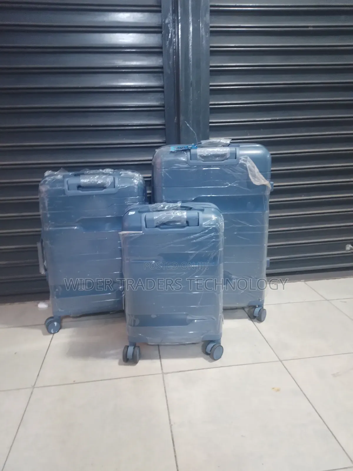 3in1 Exec Rubber Travel Suitcase Navy Blue Color