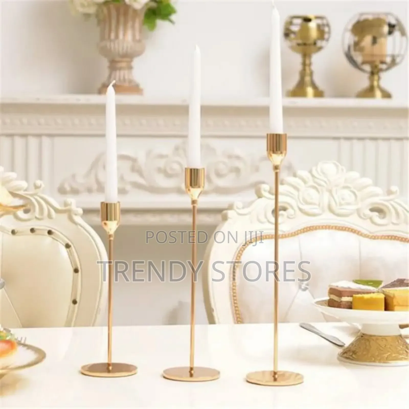 Golden Candlestick Holders