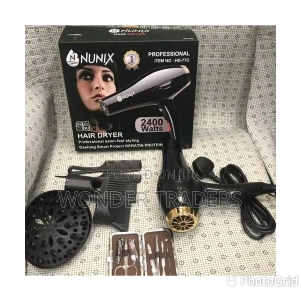 Blow Dryer, Nunix Black Blow Dryer