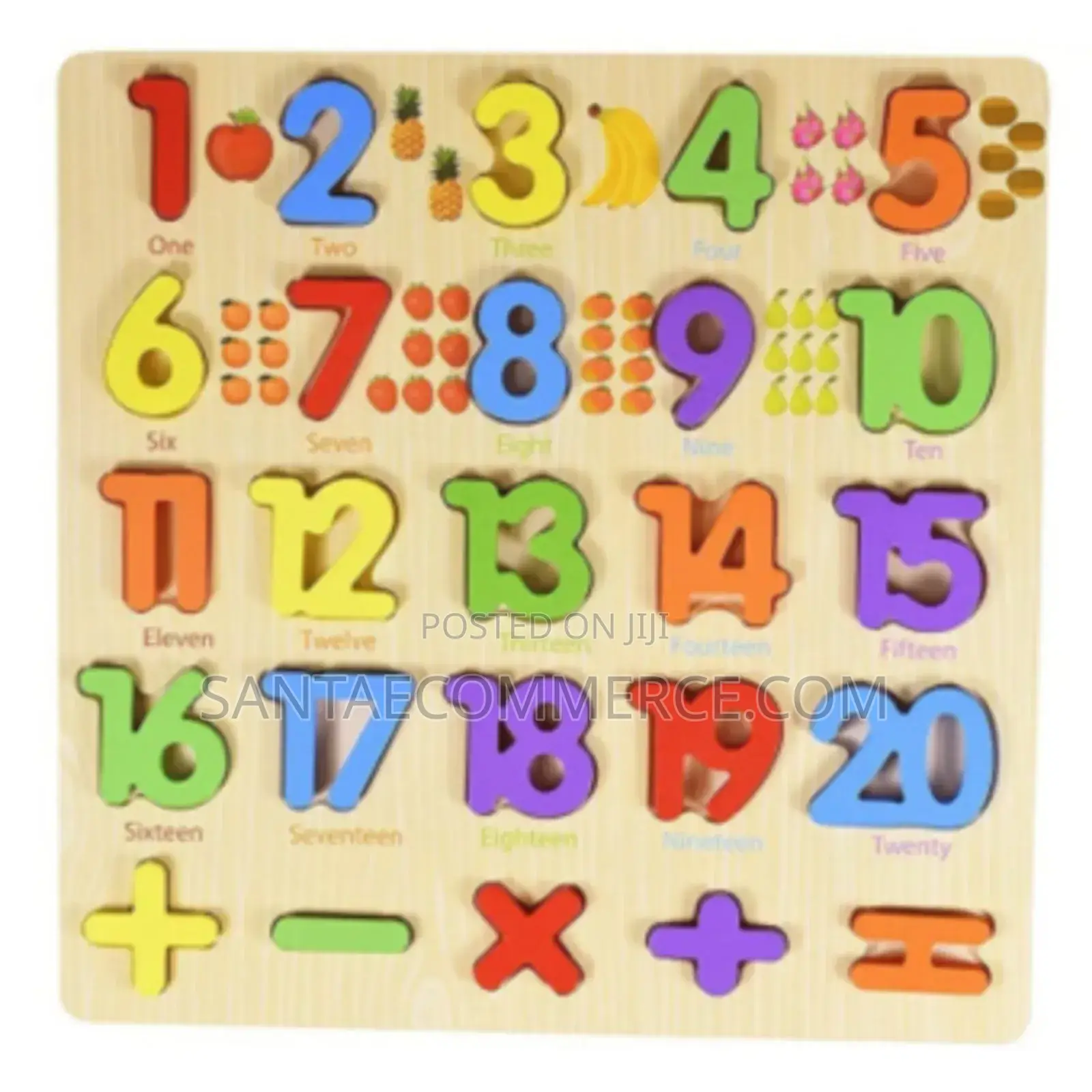Kids Learning Maths Number Wooden Puzzle Toy