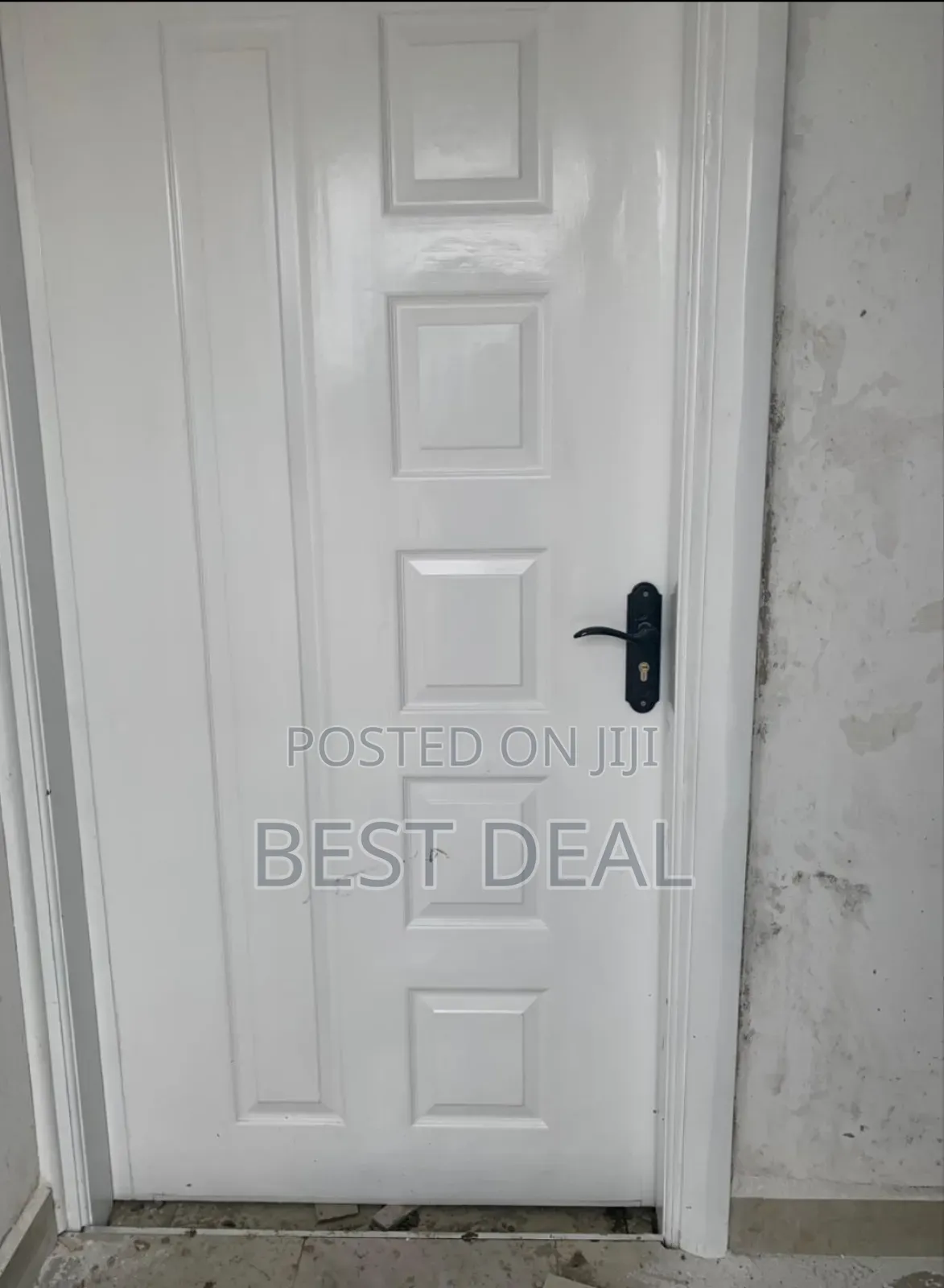 White Wood Laminate Flash Door