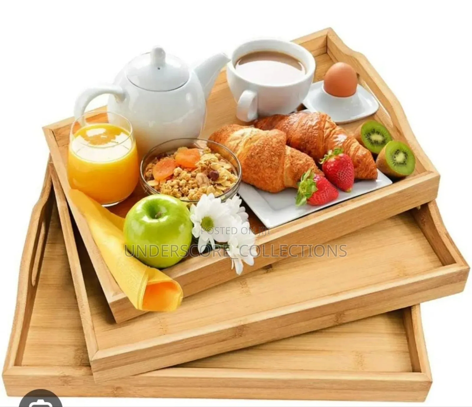 *Multifunctional Big Sized 3 in 1 Bamboo Serving Trays.
