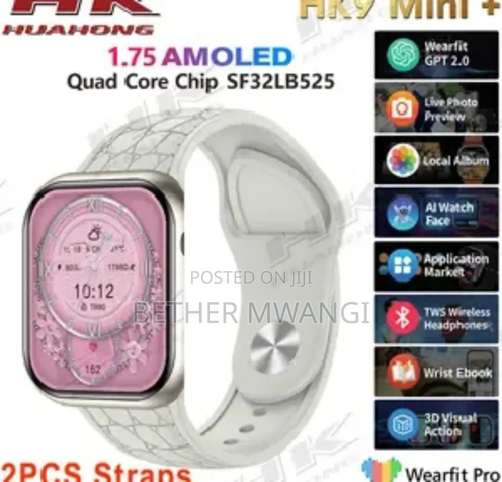 HK9 Mini Pro Plus Smart Watch(Perfect Apple Watch Dupe)
