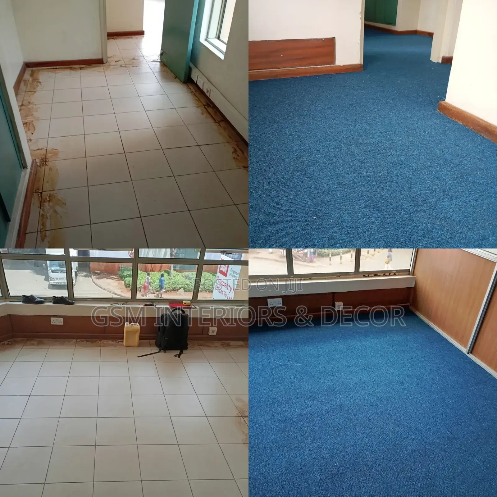 Ocean Blue Office Carpets 4mm