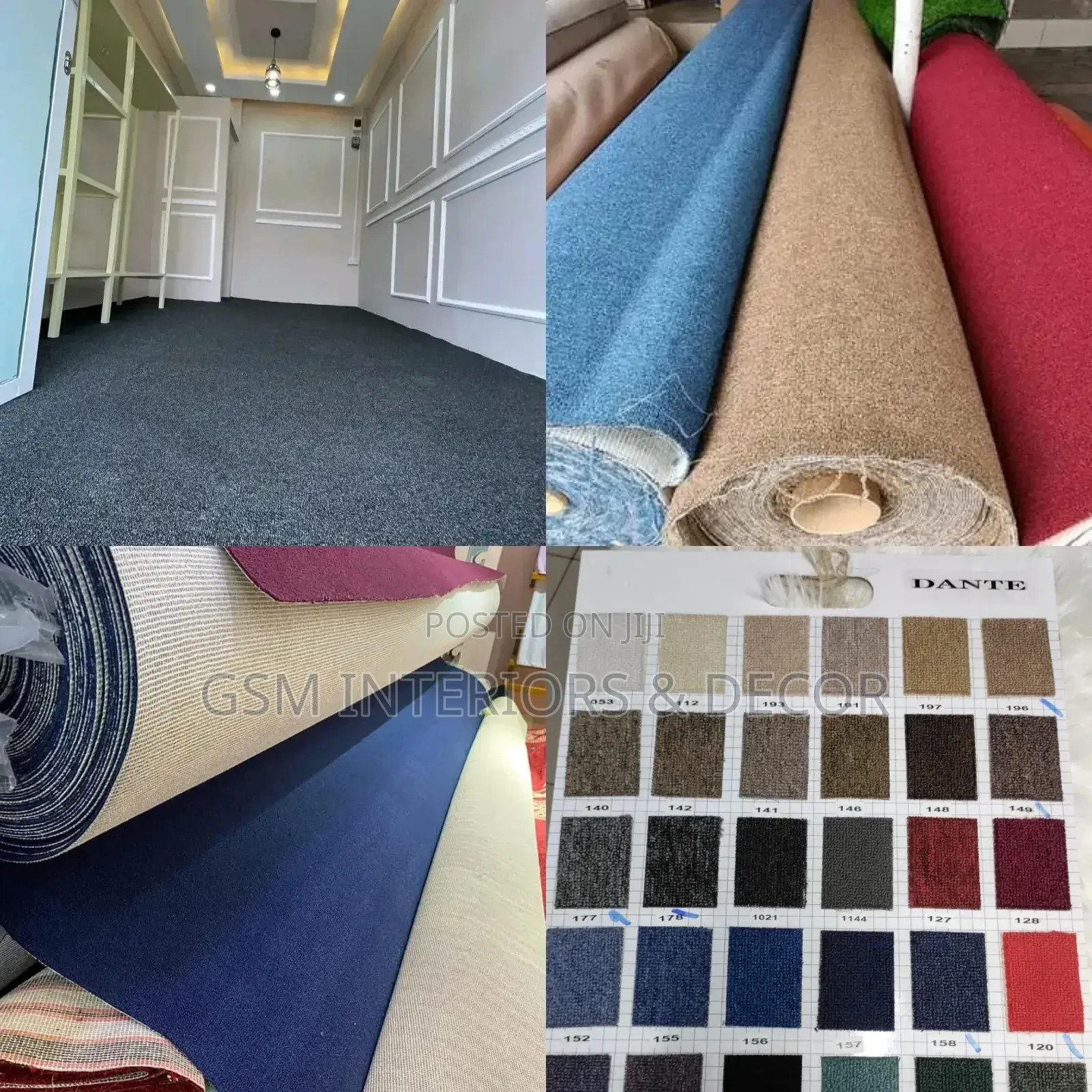 Wall to Wall Carpets Charcoal Grey and Beige