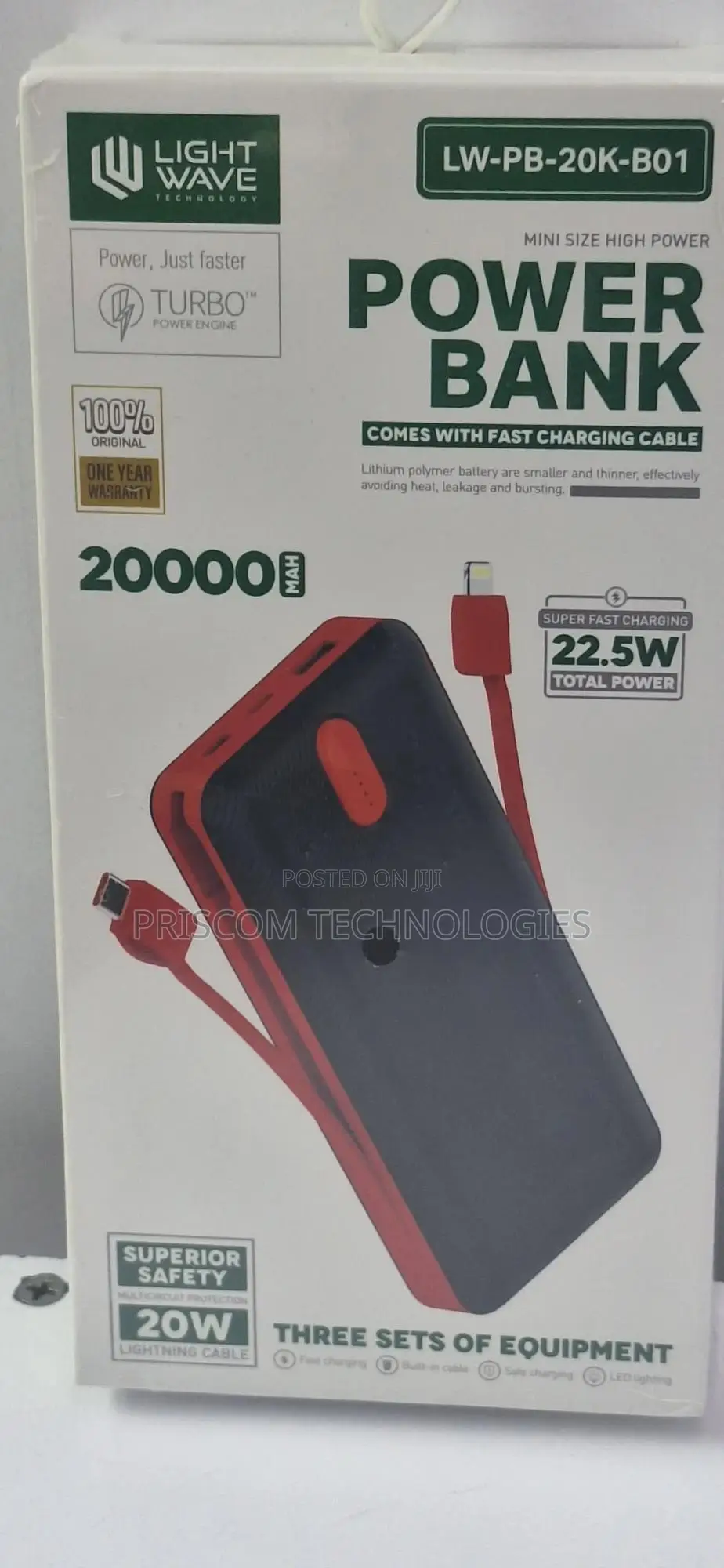 Lightwave Traveler 22.5 PD 20000mah 22.5W Power Bank.