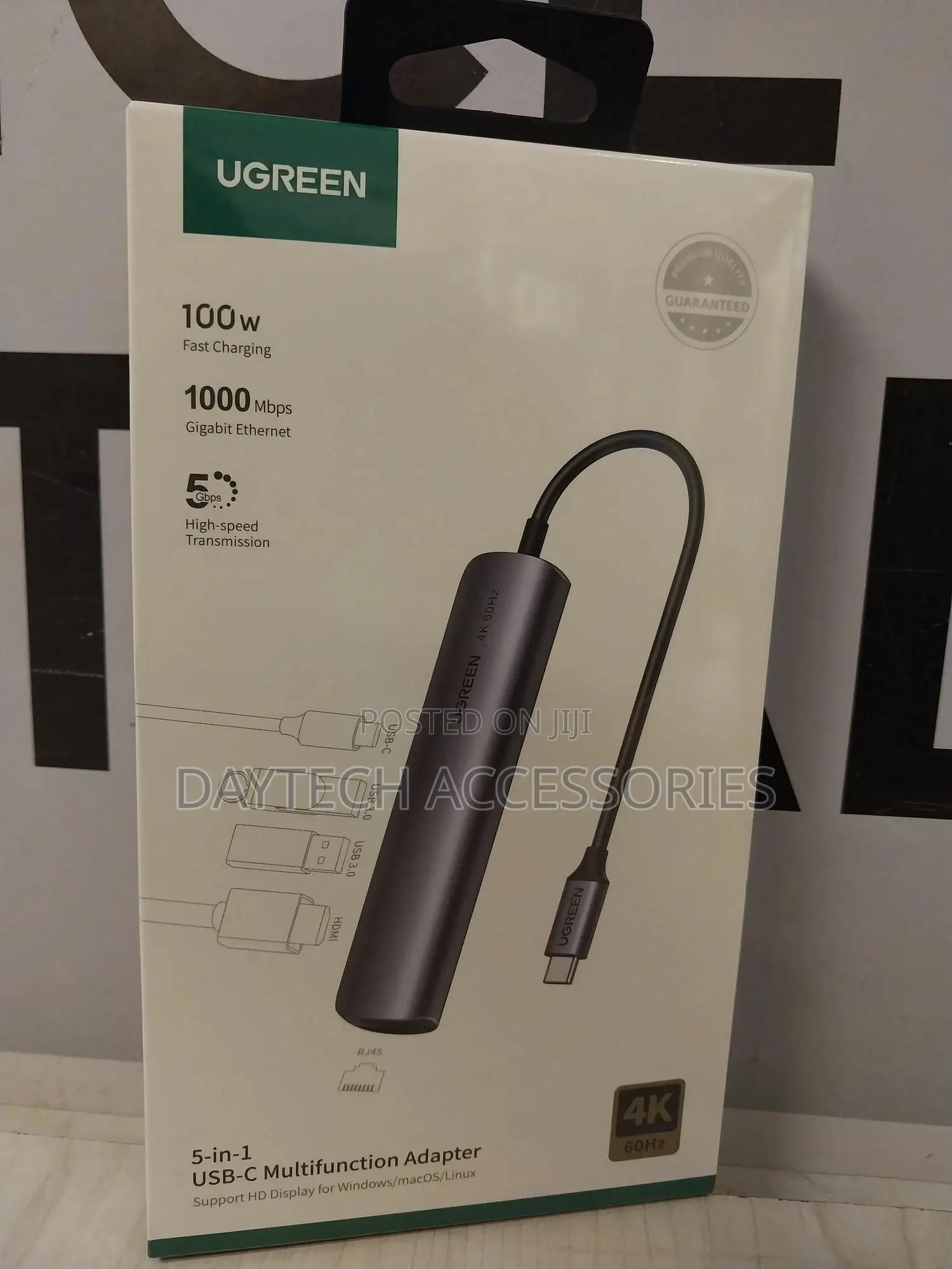 Ugreen Ultra Slim 5-in-1 Usb C to 2*Usb 3.0 + Hdmi + Rj45