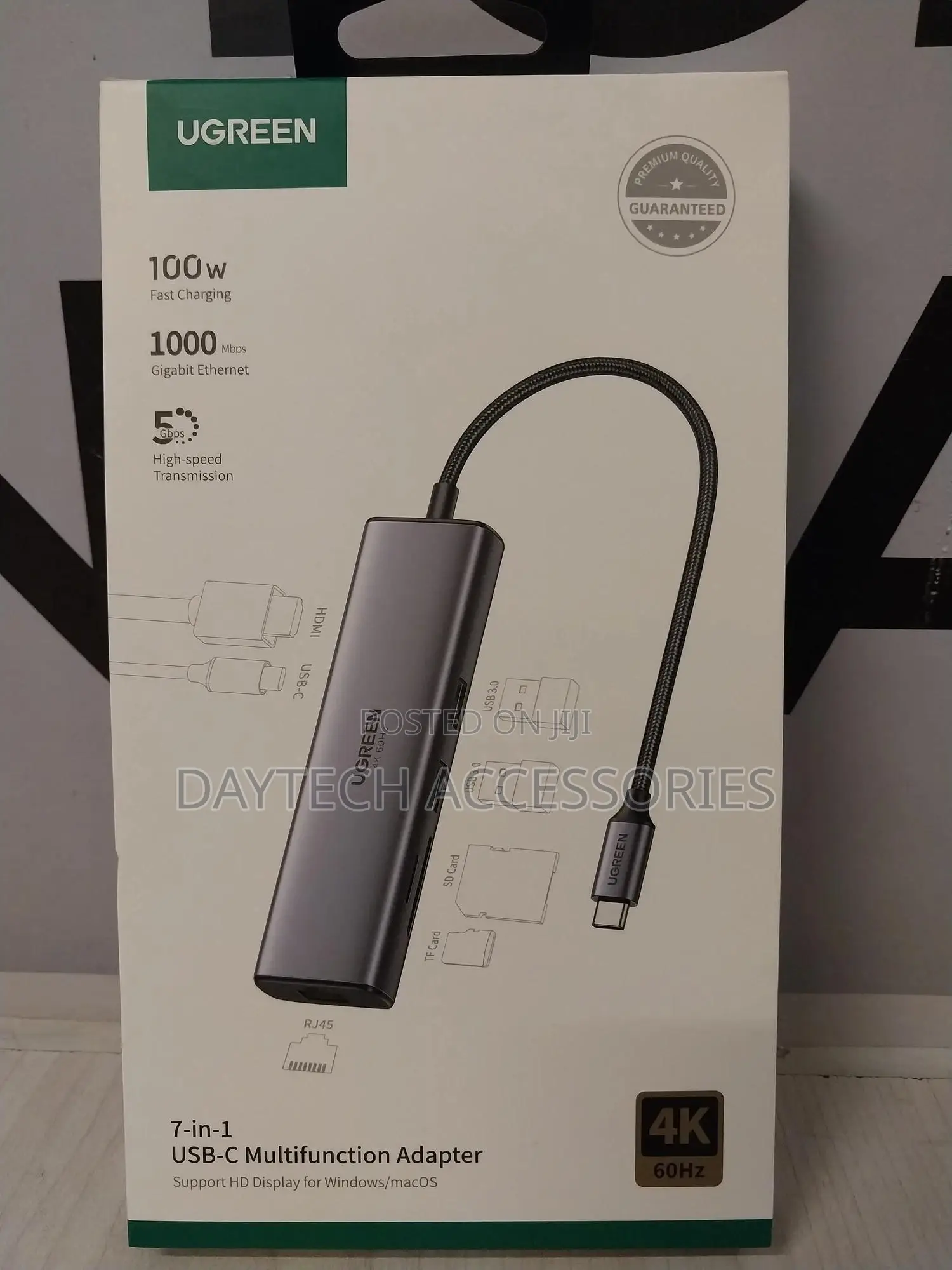 Ugreen 7-in-1 Usb C Hub 60hz Hdmi With Gigabit Ethernet