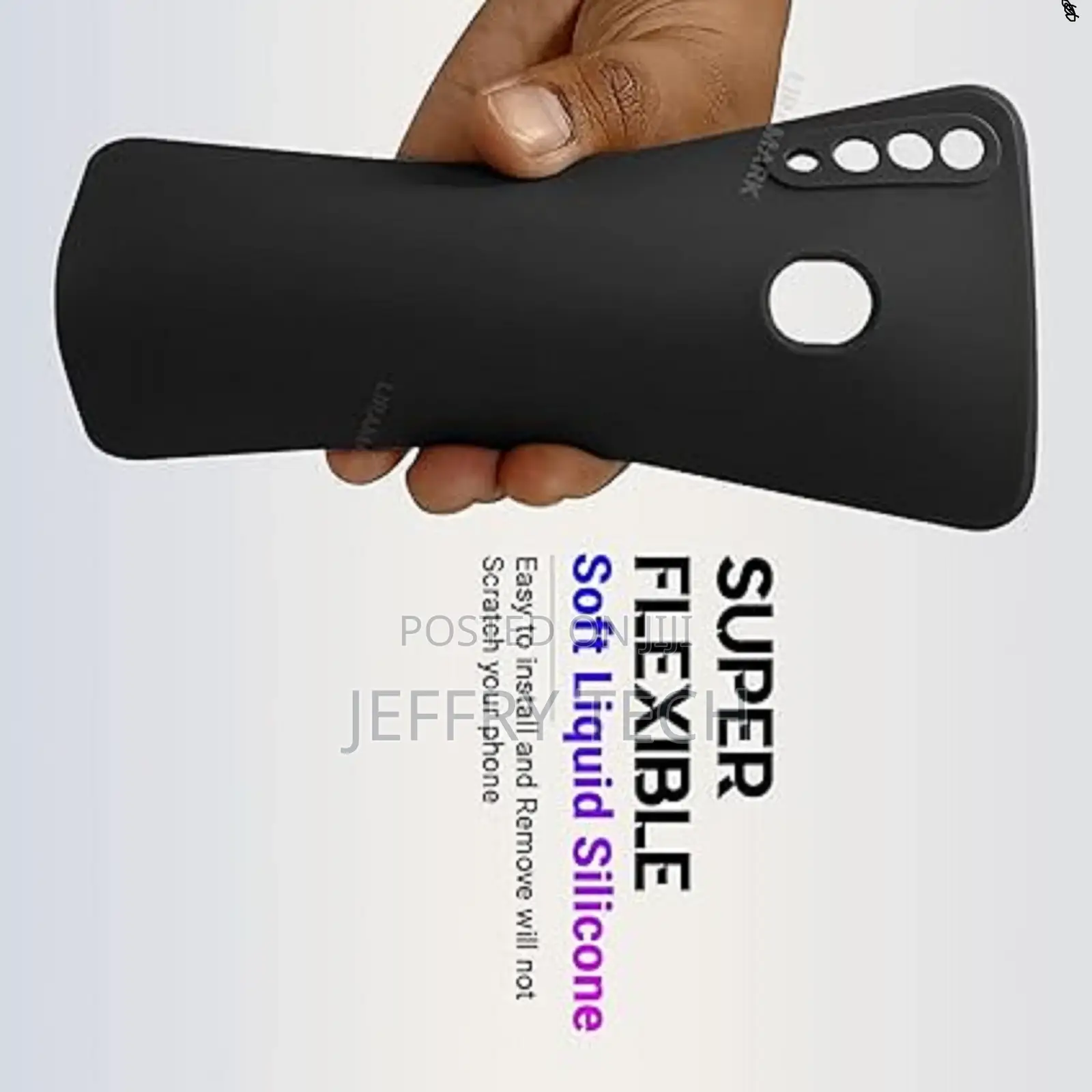 Silicone Soft Case for Samsung Galaxy A20s (Black)