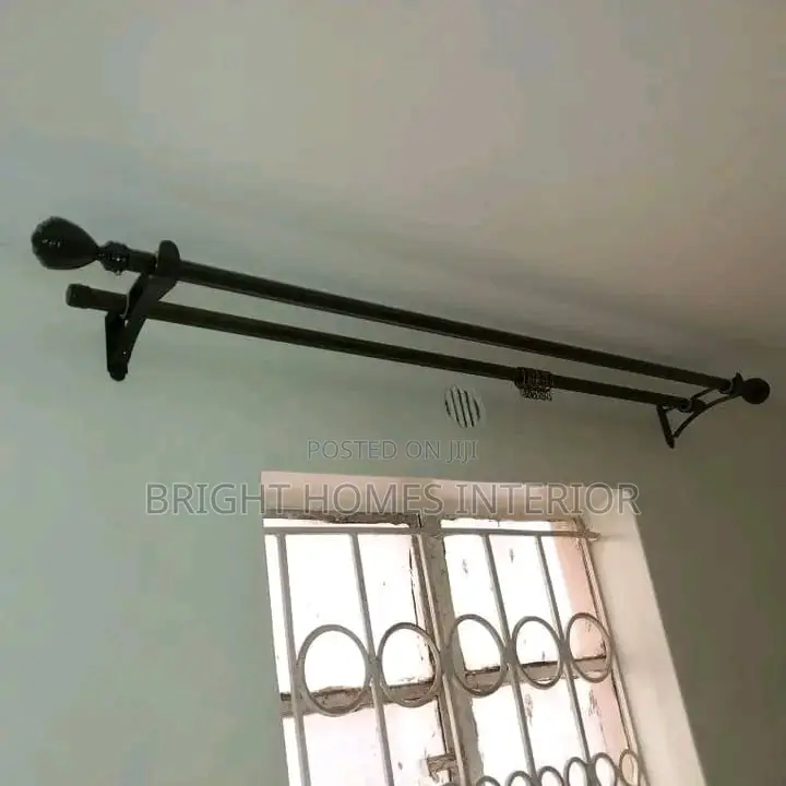 Double Jua Kali Curtain Rods Complete