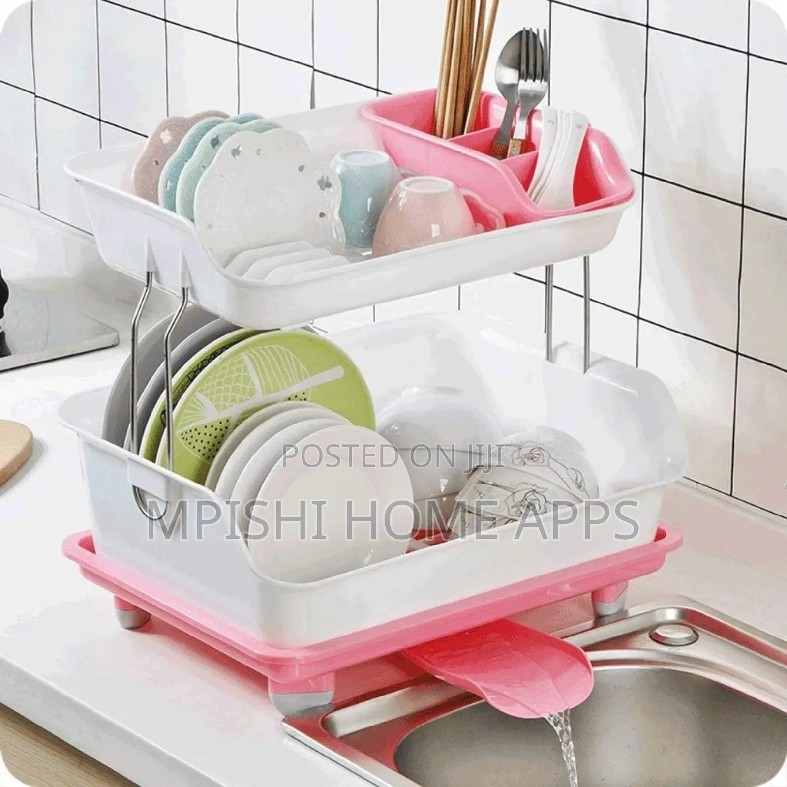 2 Layer Plastic Dish Rack