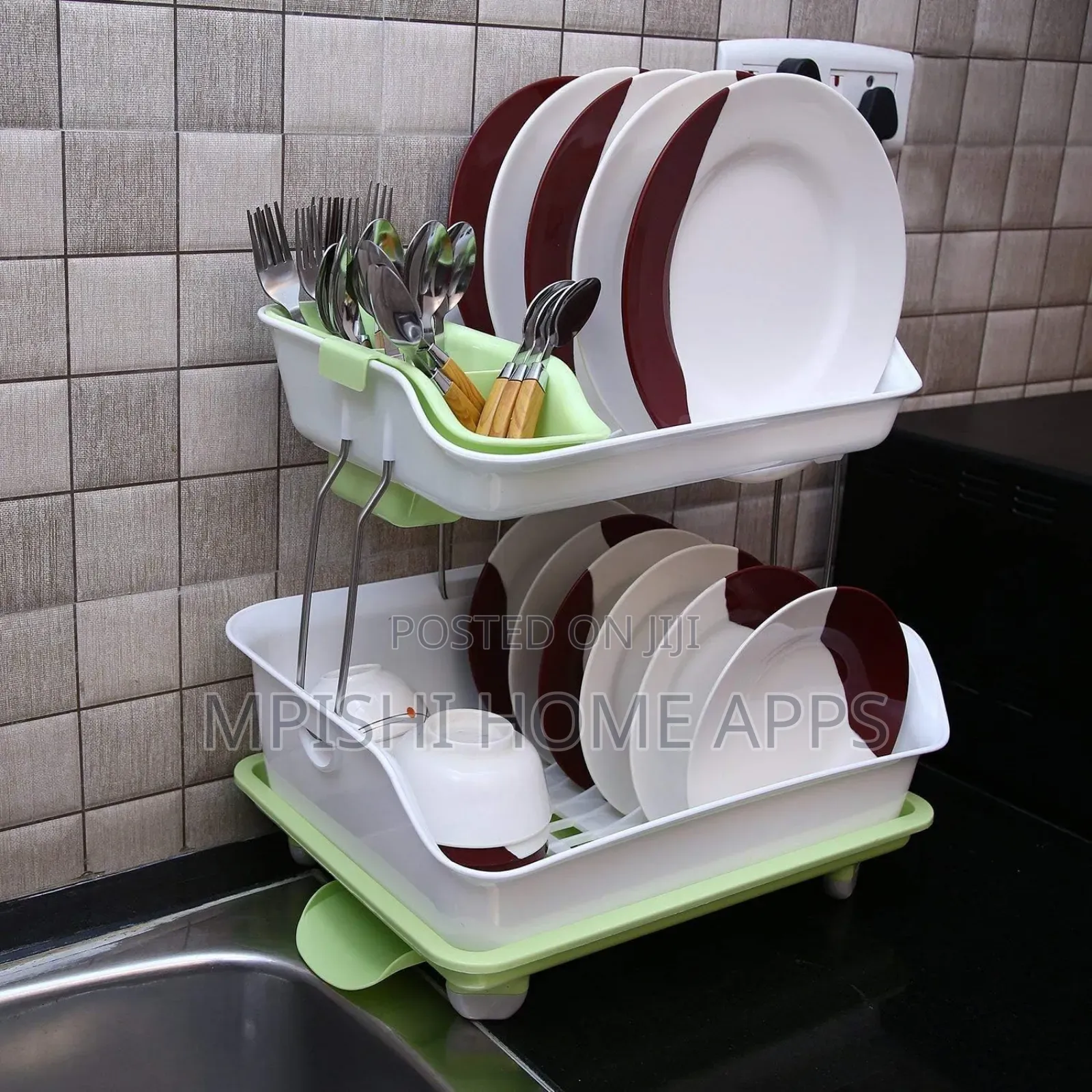 2 Layer Plastic Dish Rack