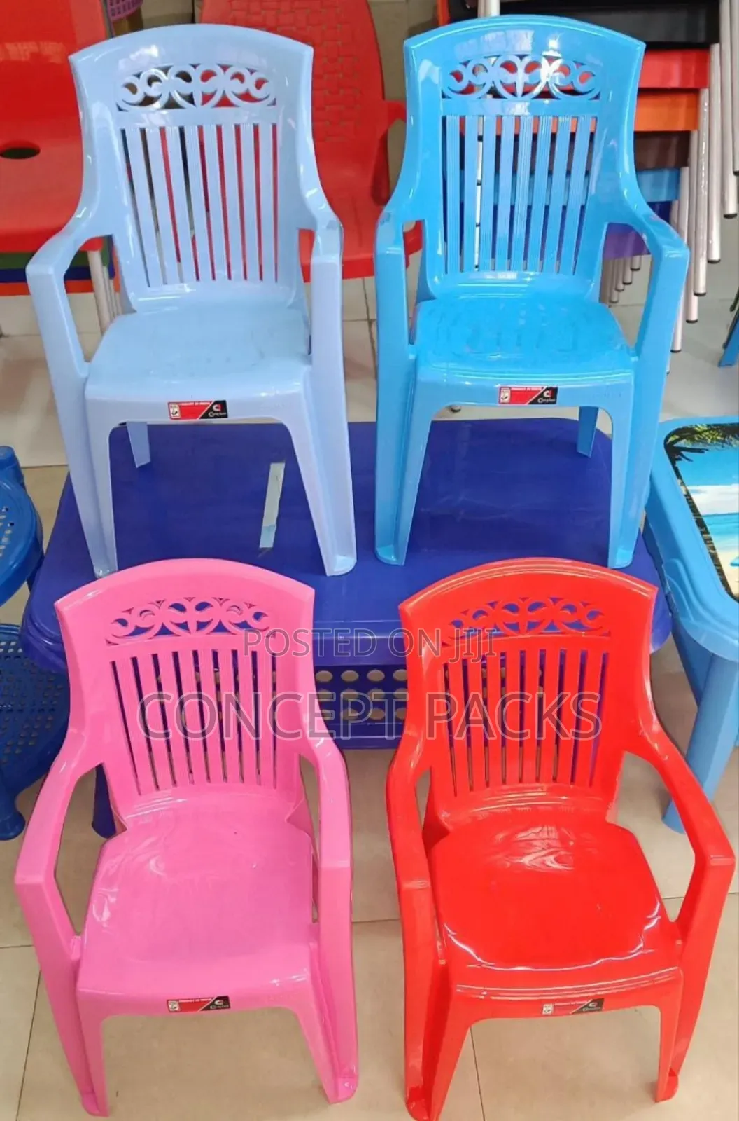 Strong Plastic Arm Chairs for Children.