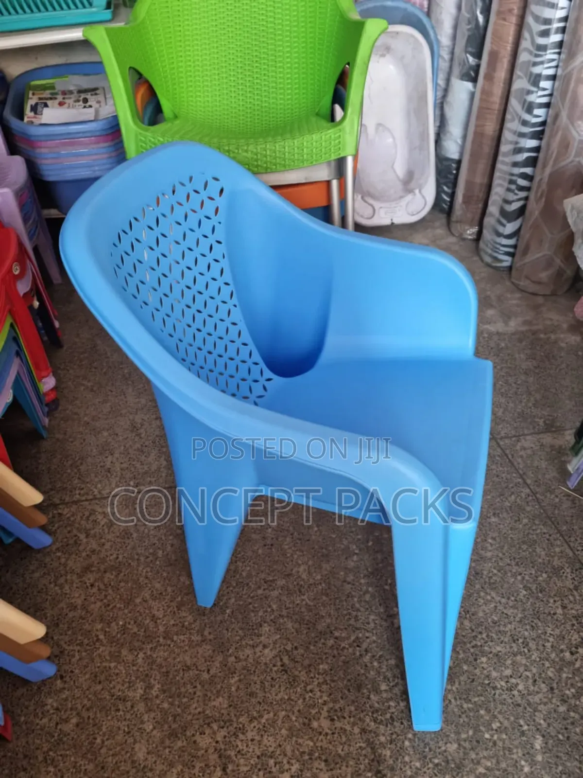 Light Blue Arm Chair.