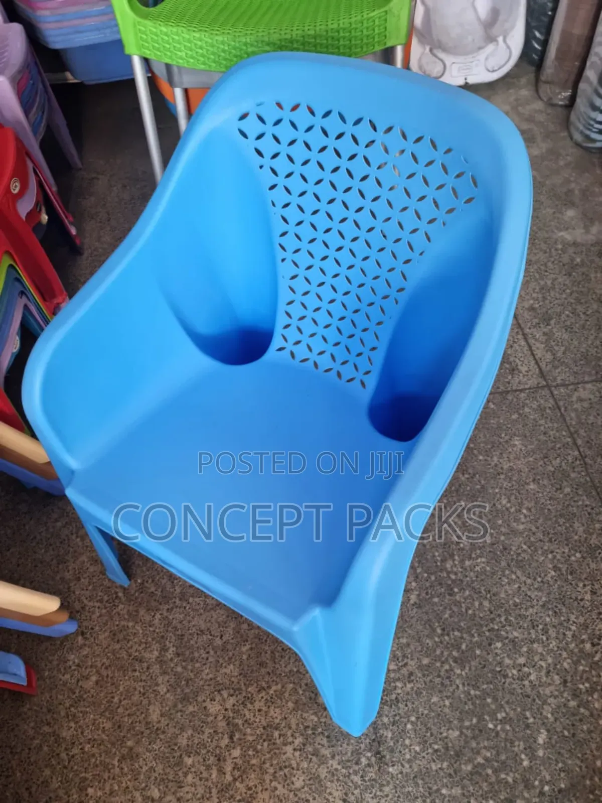 Light Blue Arm Chair.