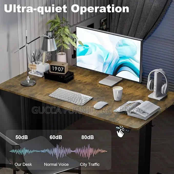 Office Tables:140cm Motorized Office Computer Gaming Desk