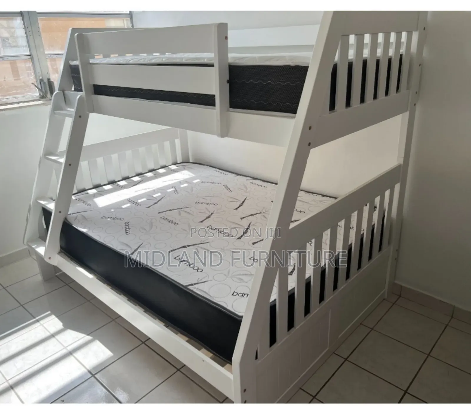 White Hardwood Double Decker