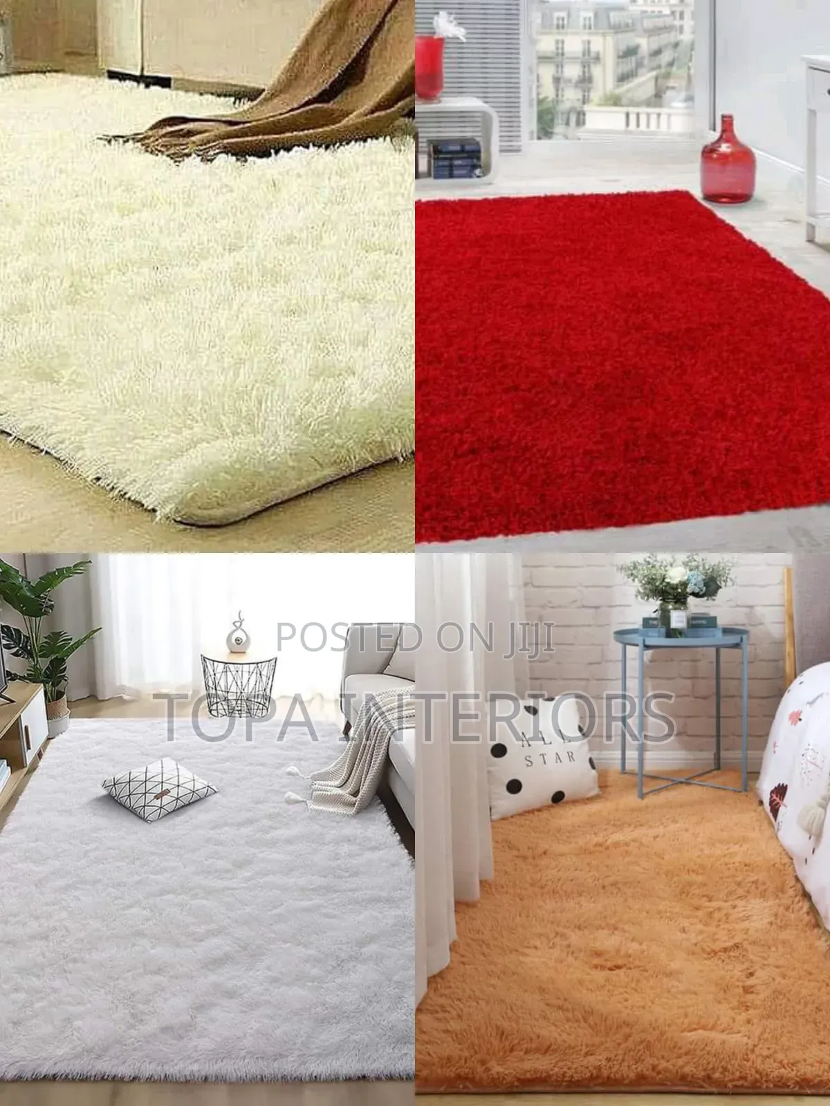 Light Fluffy Living Room and Bedroom Bedside Mats Carpets