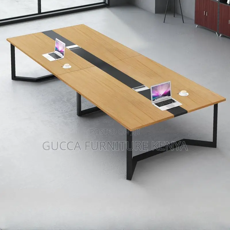 Office Tables:240cm Natural Wooden Executive Boardroom Table