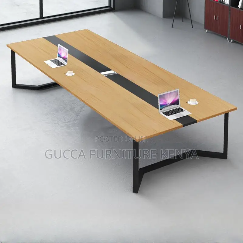 Office Tables:240cm Natural Wooden Executive Boardroom Table