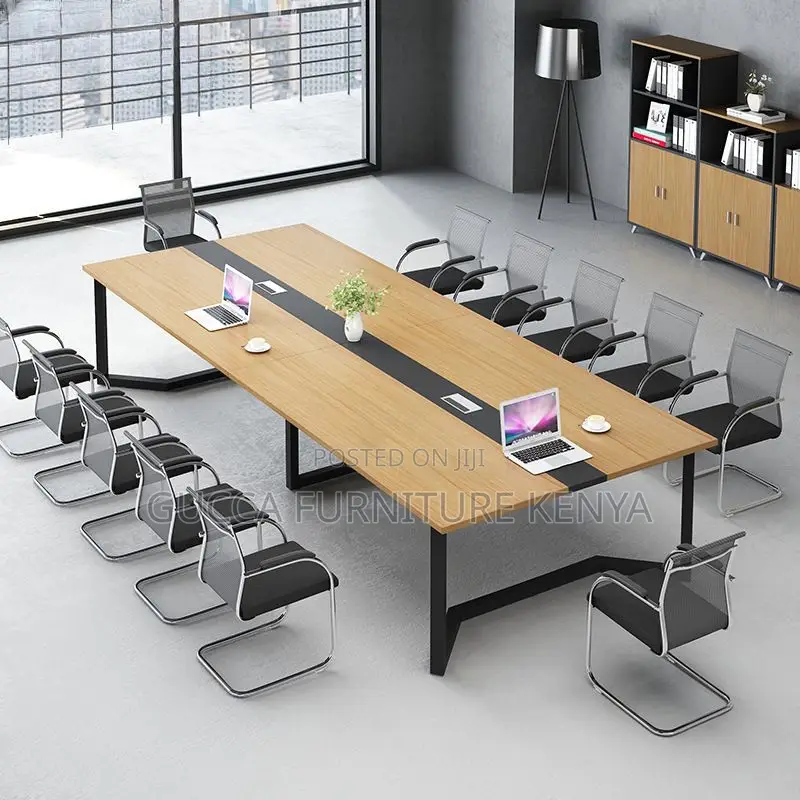 Office Tables:240cm Natural Wooden Executive Boardroom Table