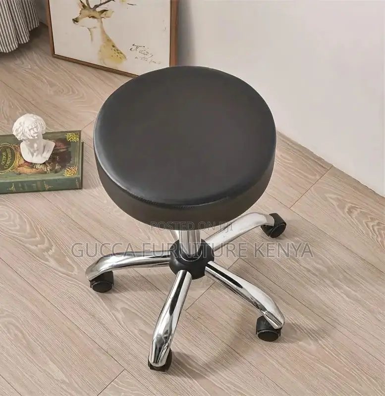 Home Chairs: Waterproof Faux Leather Round Salon Stool