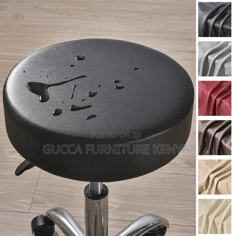 Home Chairs: Waterproof Faux Leather Round Salon Stool