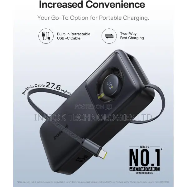 Baseus Free2pull 20000mah 65W Laptop Power Bank