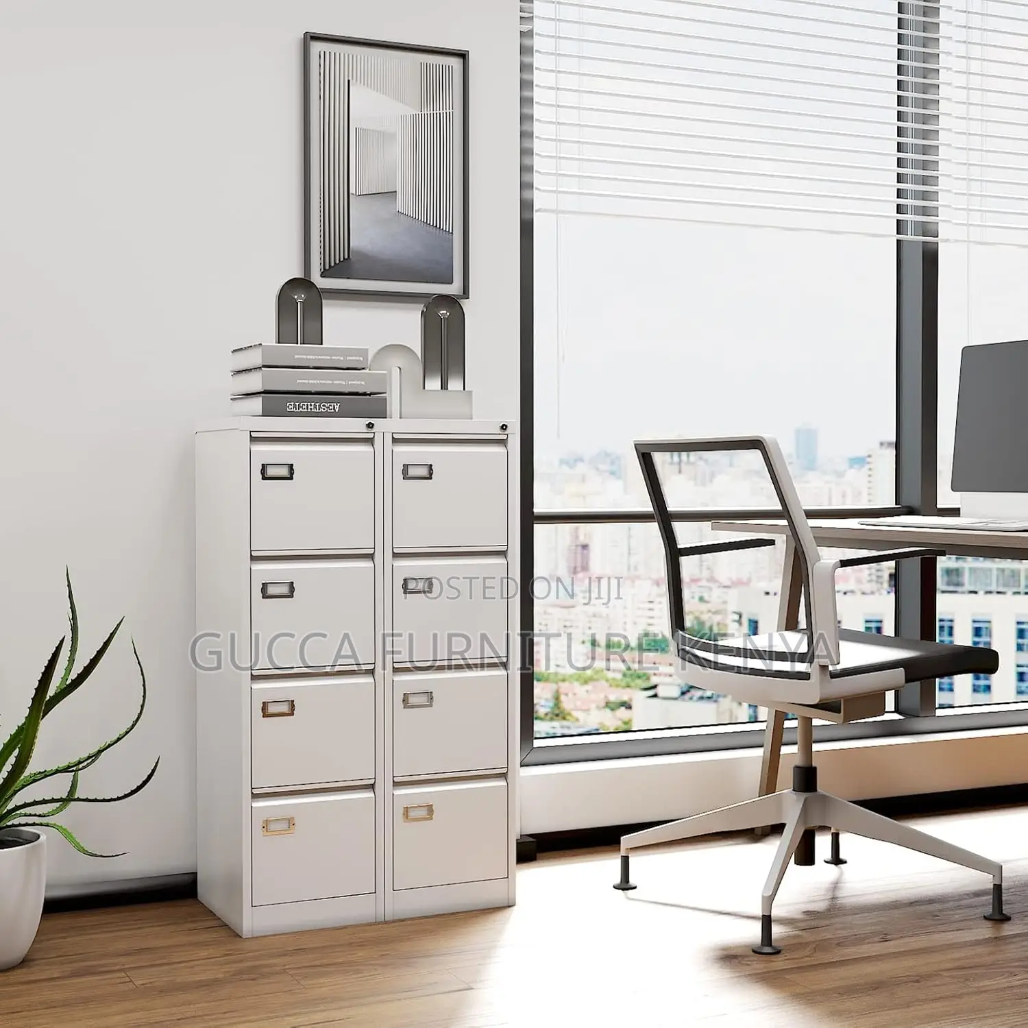 Cabinets: Metal Locking File Storage Cabinet With Drawers