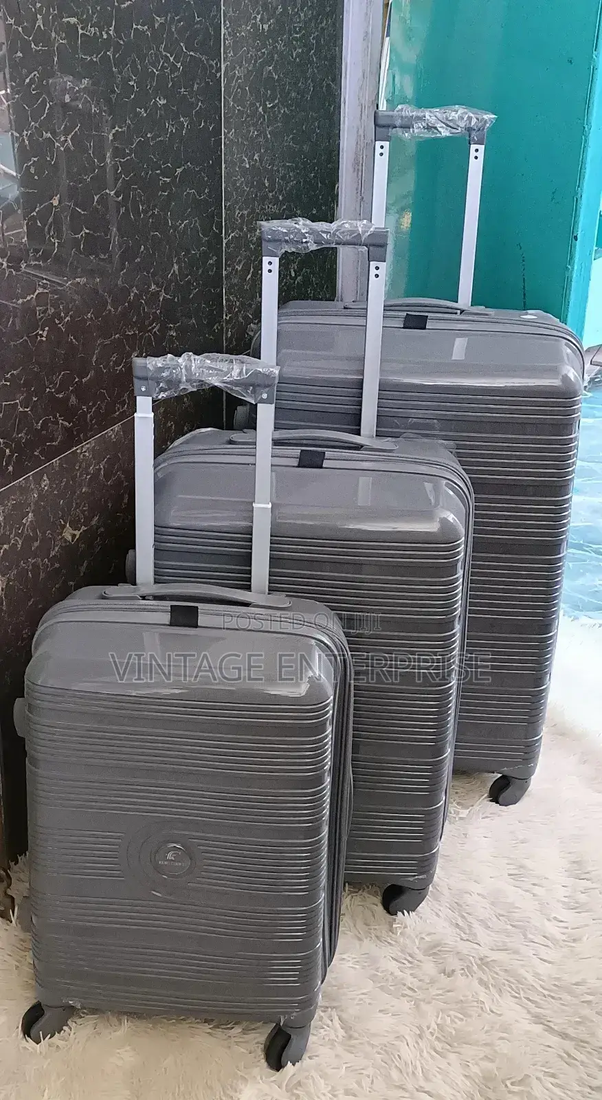 Rubber Suitcase 3pcs Set