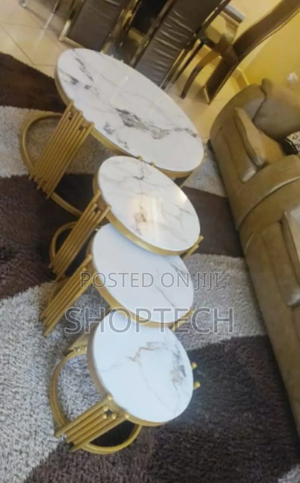 4 in 1 Executive Pure Marble Table