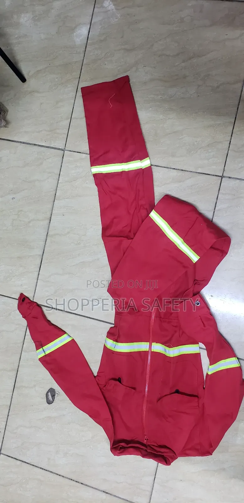 Cbc Red Kids Overall With Reflector