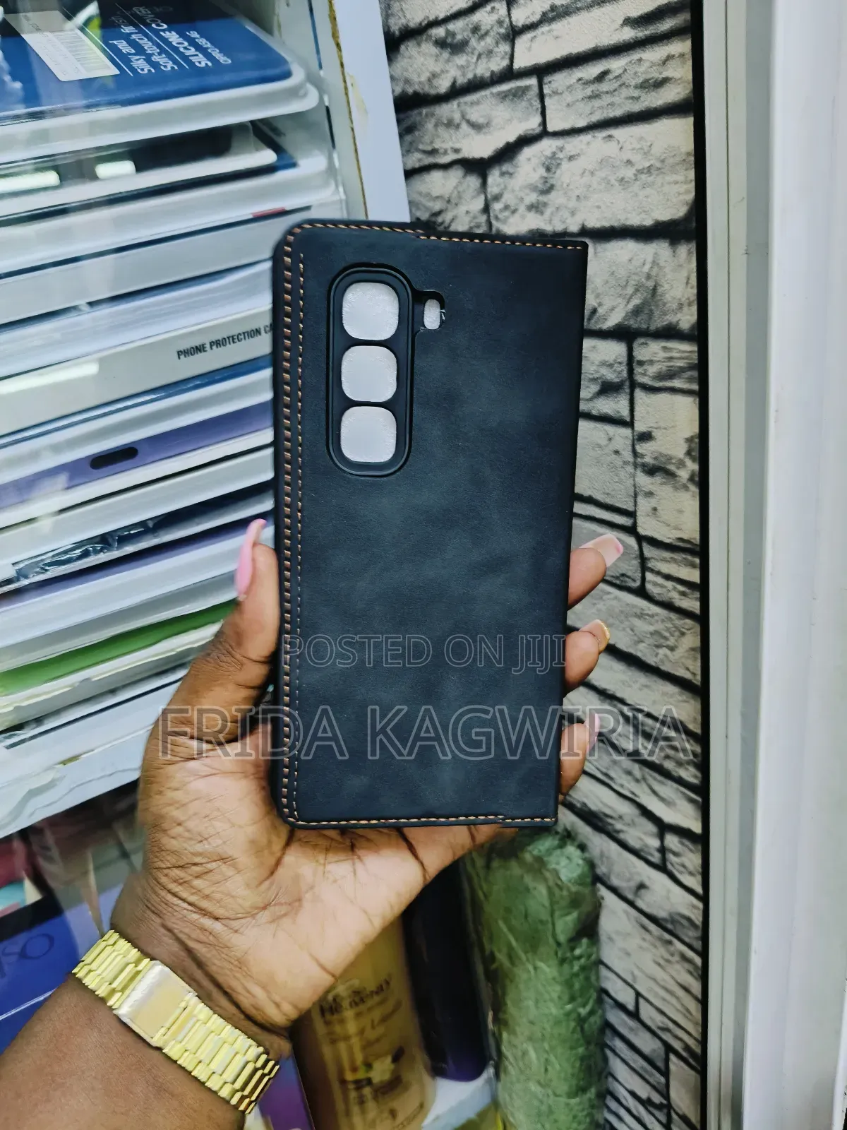 Leather Flip Cover For Infinix Hot 50 Pro Plus