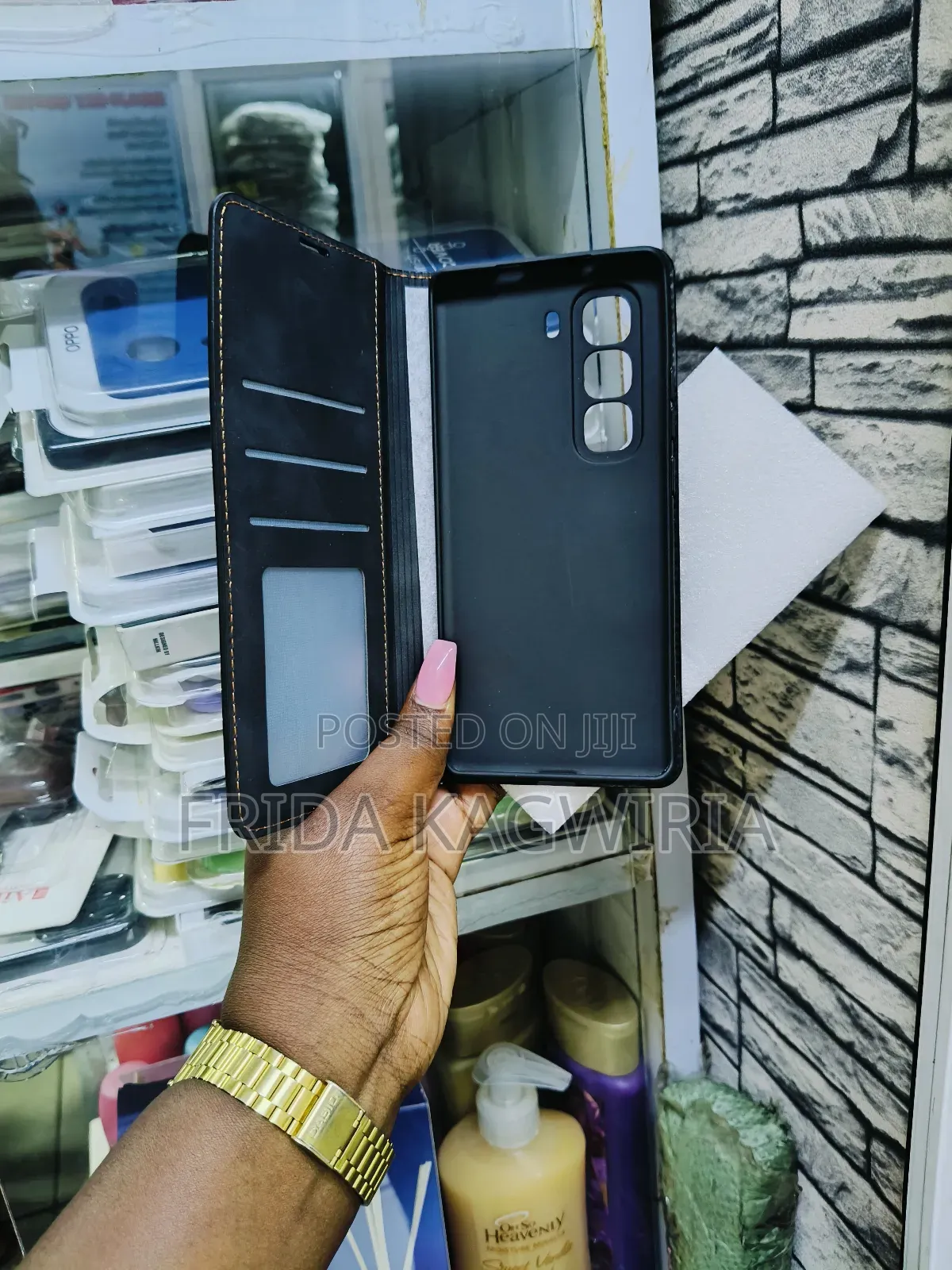 Leather Flip Cover For Infinix Hot 50 Pro Plus