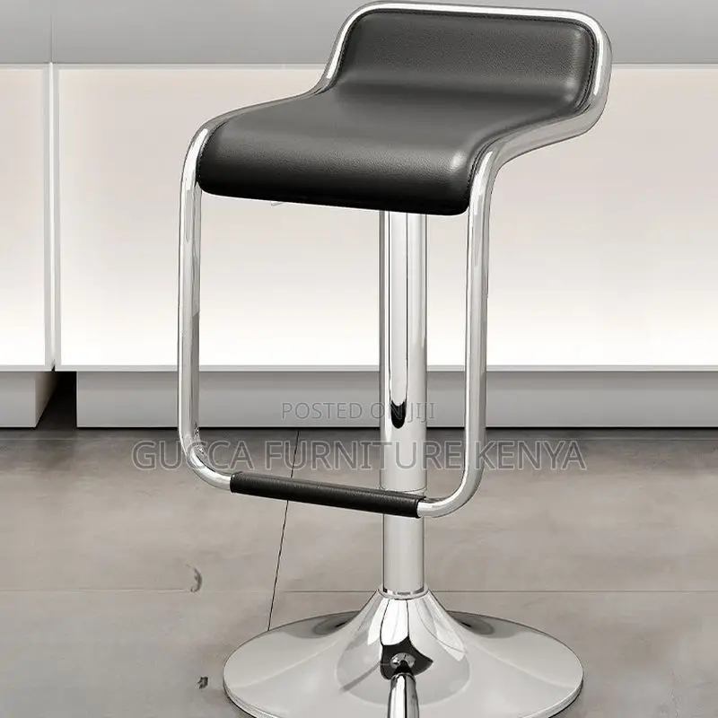 Home Chairs: Black Swivel Quadrilateral Pub Stool