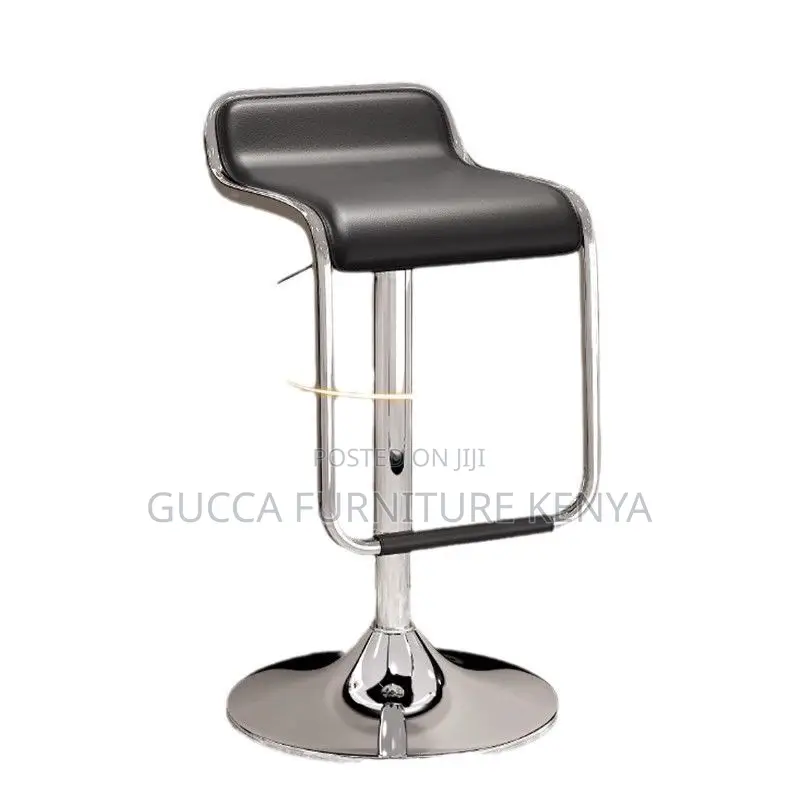 Home Chairs: Black Swivel Quadrilateral Pub Stool