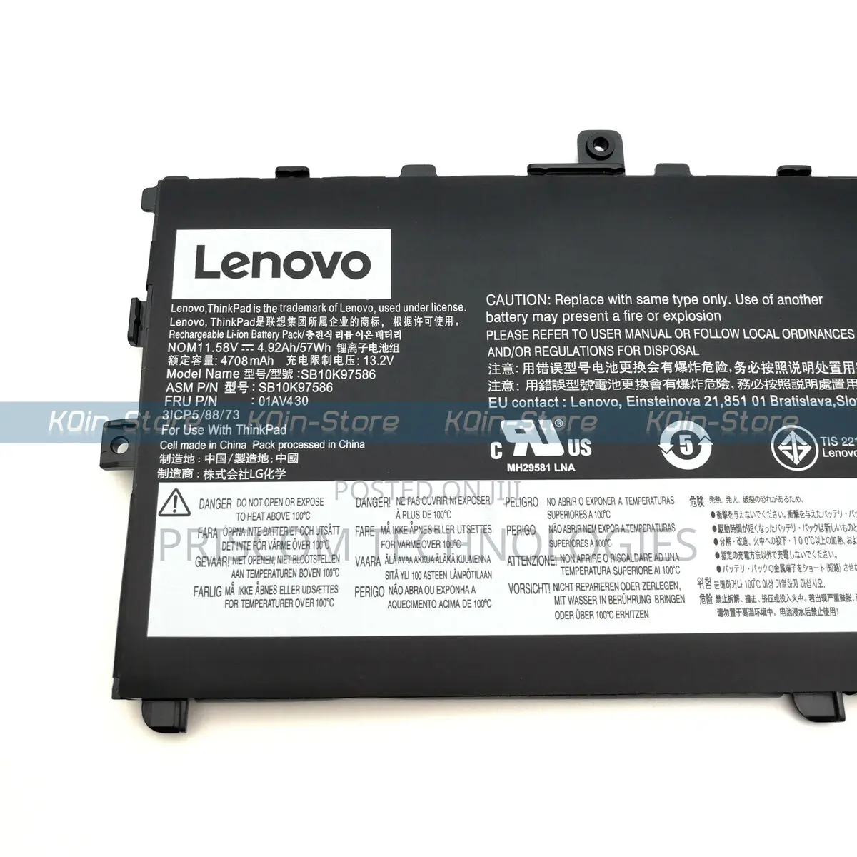 Original Lenovo Thinkpad Yoga 11E Laptop Battery