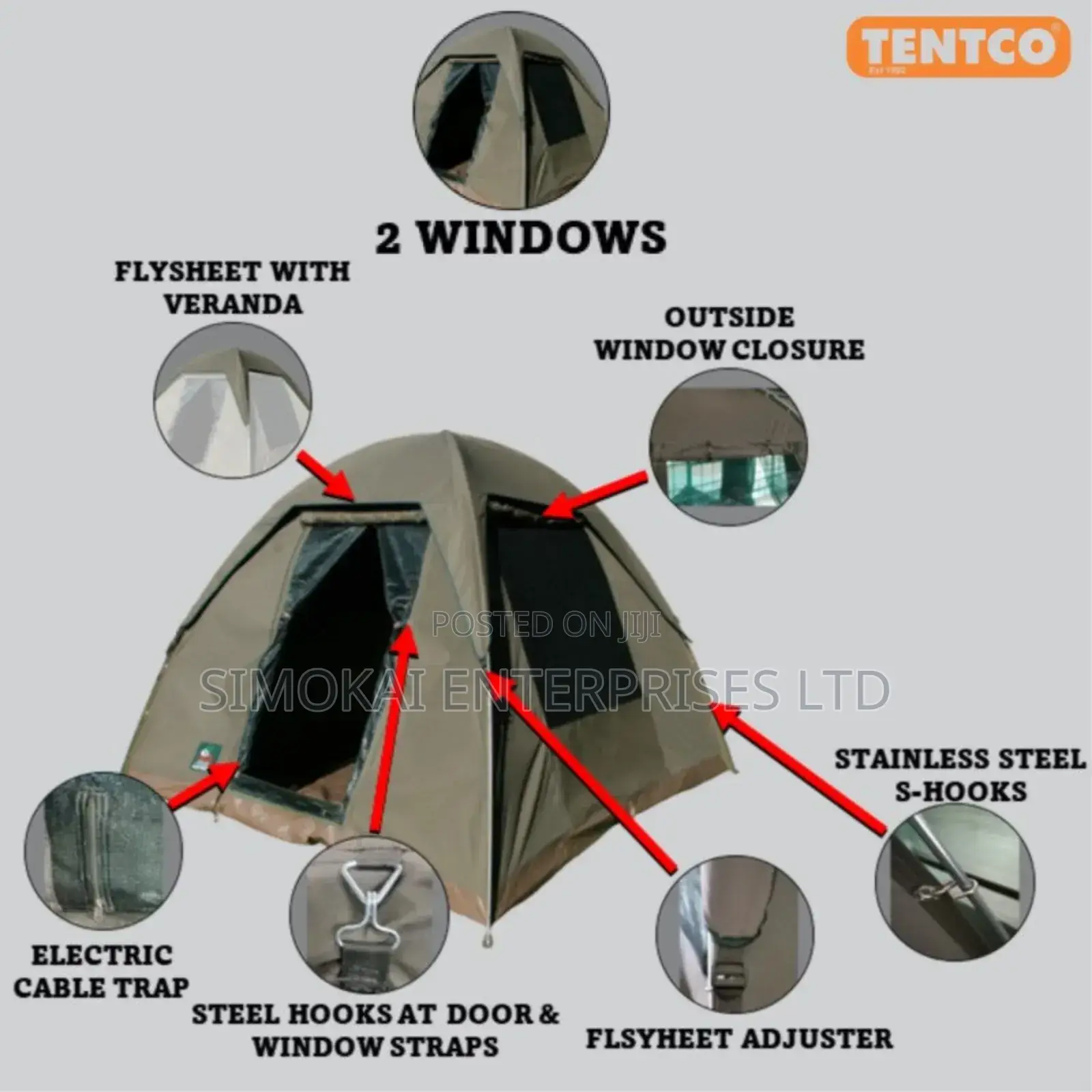 Tentco Ranger Safari 2-person Canvas Tent