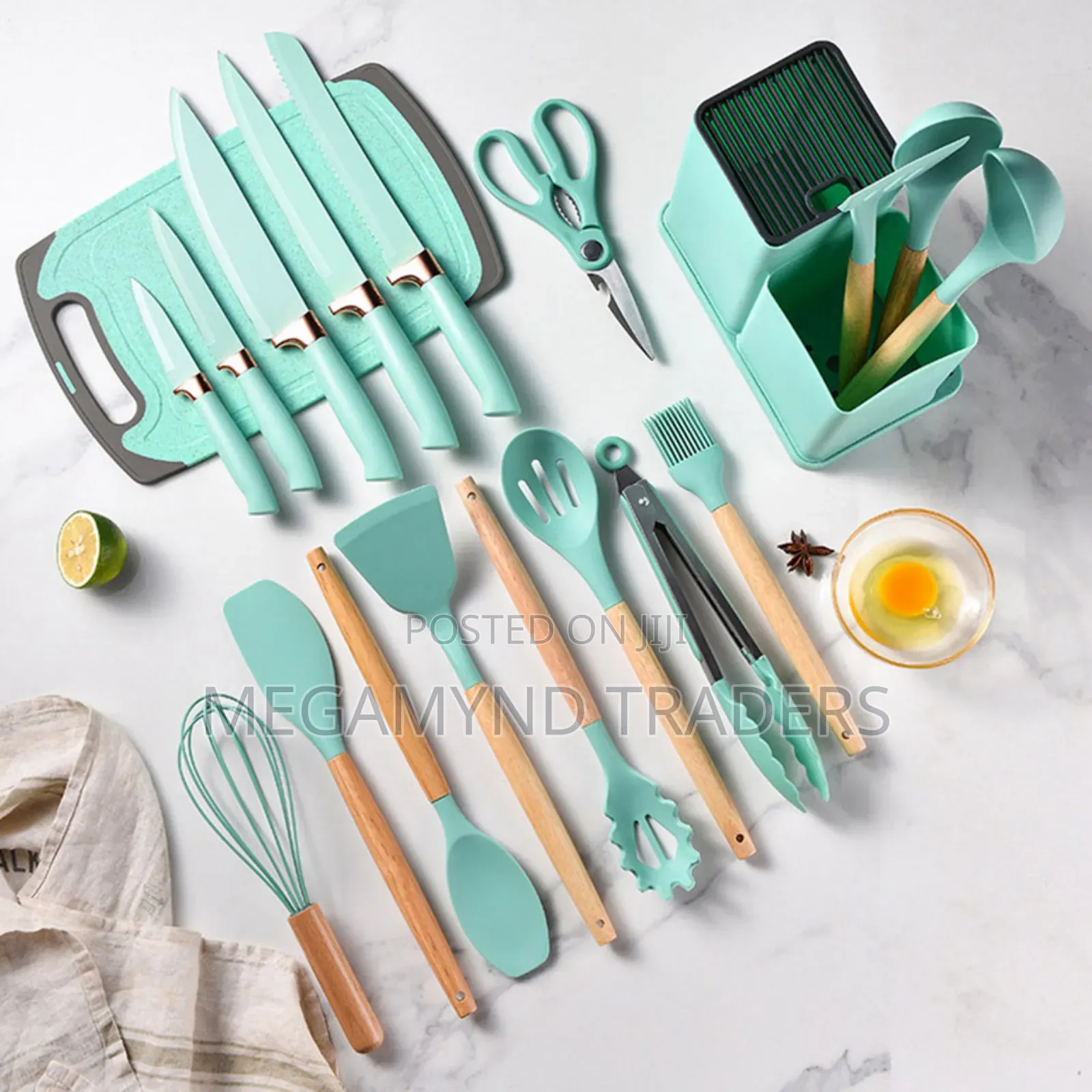 19pc Silicone Cooking Set/Heat Resistant Cooking Spoon