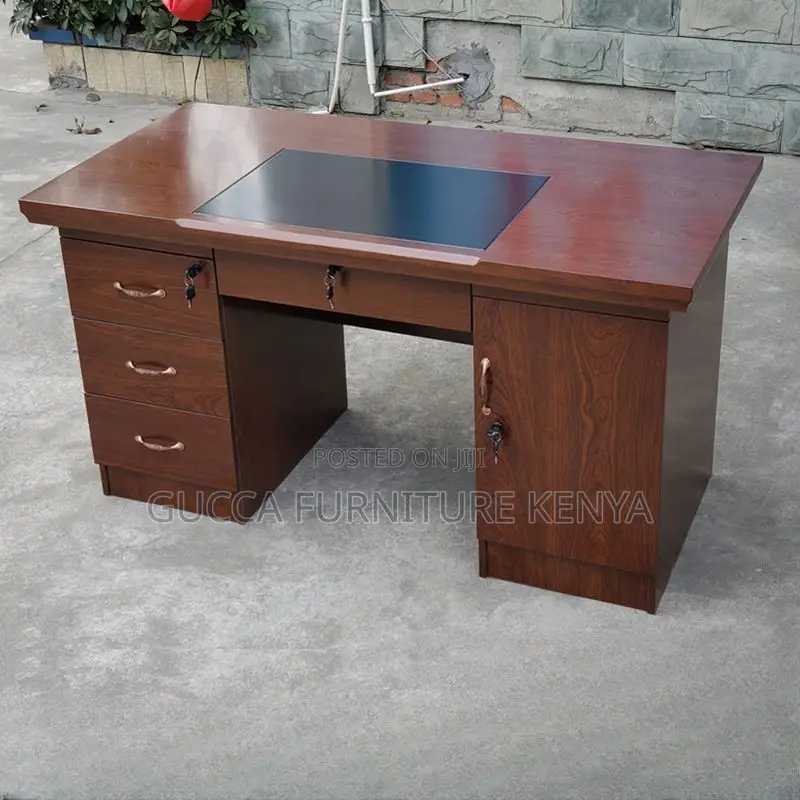 Office Tables:140cm Executive Mahogany Writing Staff Desk