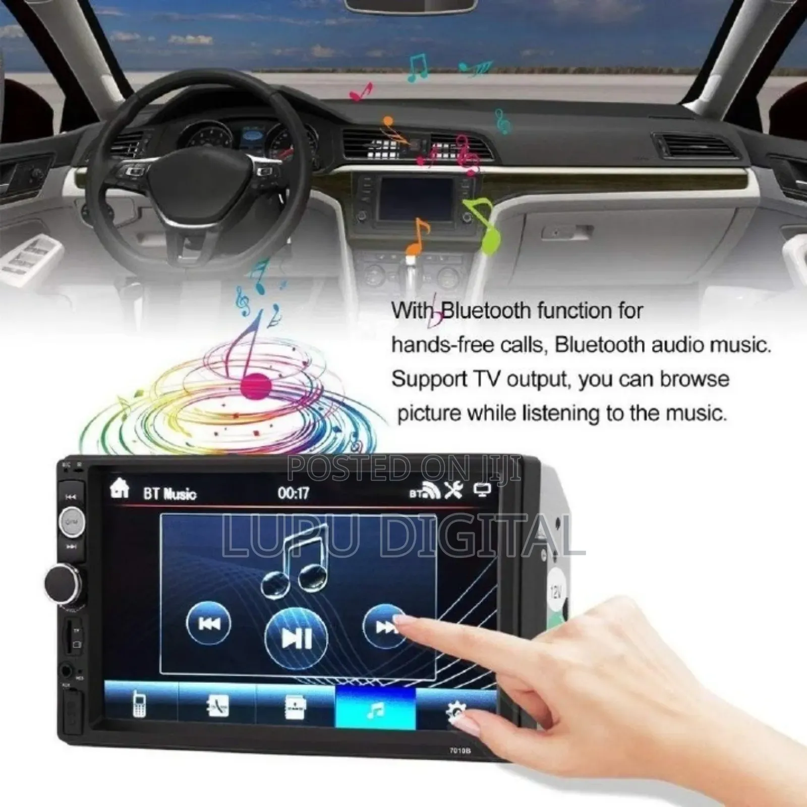 7 Inch Double 2 Din Car Stereo Radio Fm/Mp5 Player