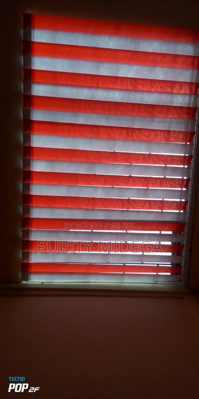Red and White Vertical Blinds Fabrics