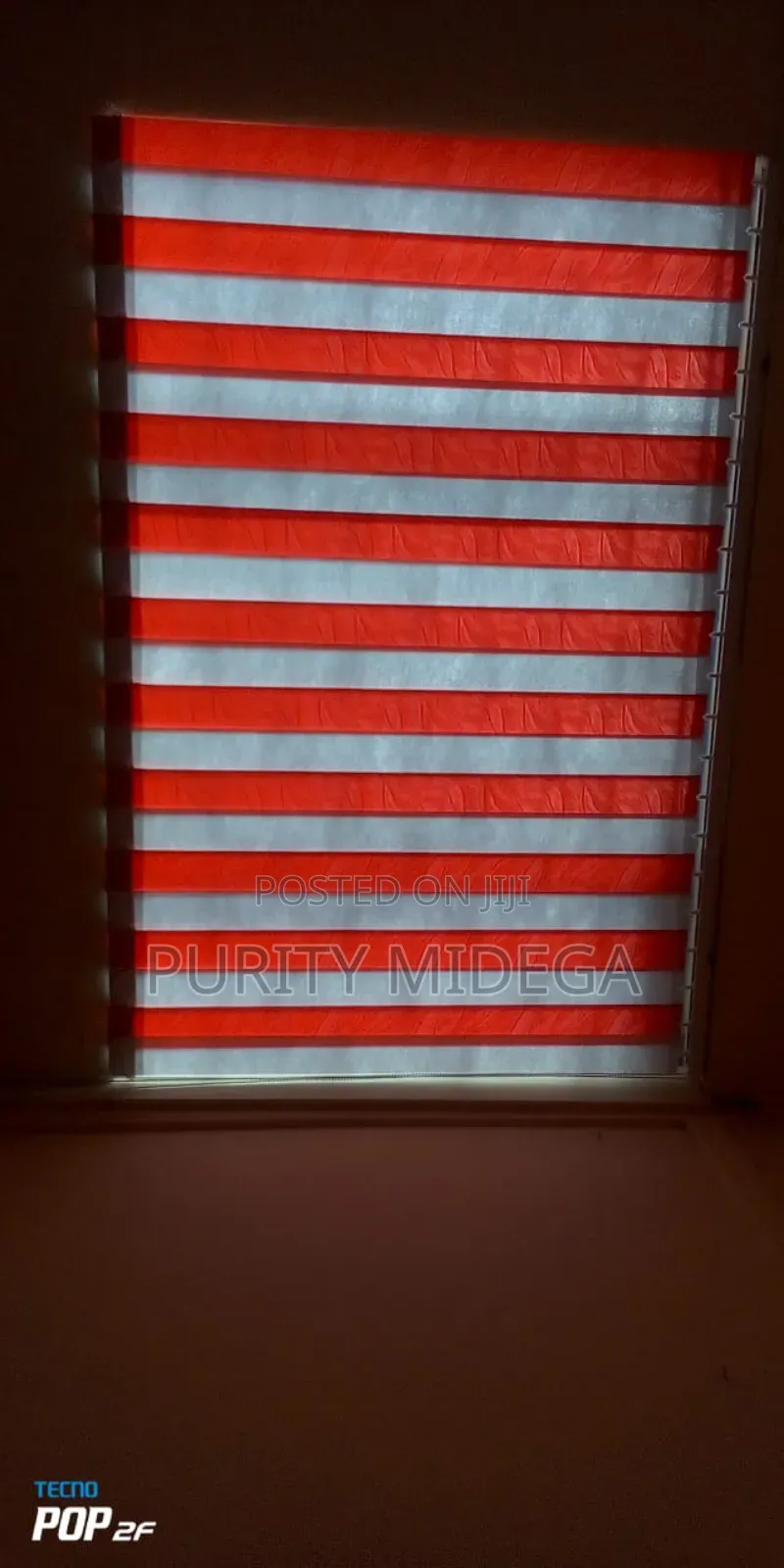 Red and White Vertical Blinds Fabrics