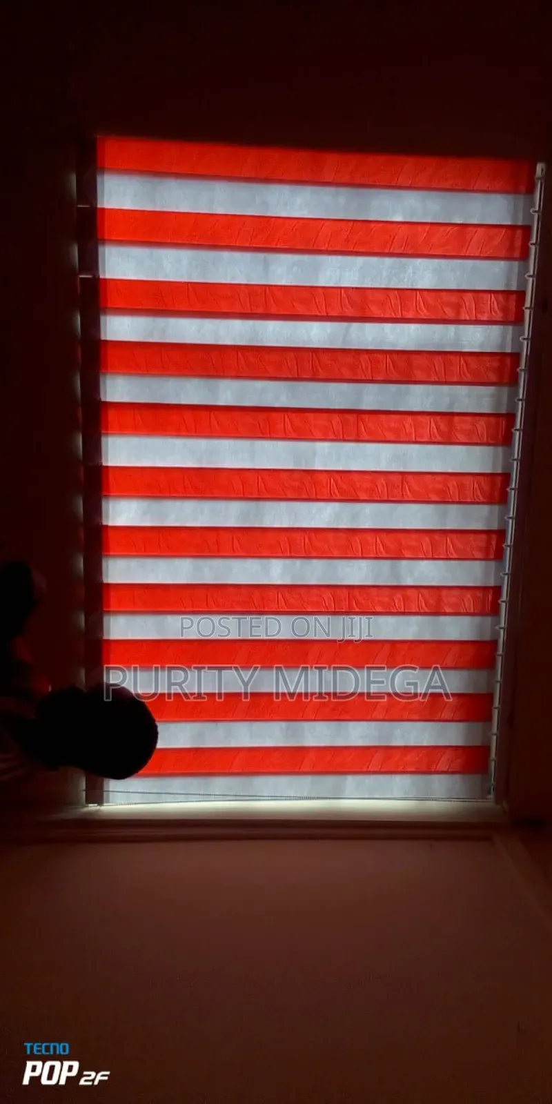 Red and White Vertical Blinds Fabrics