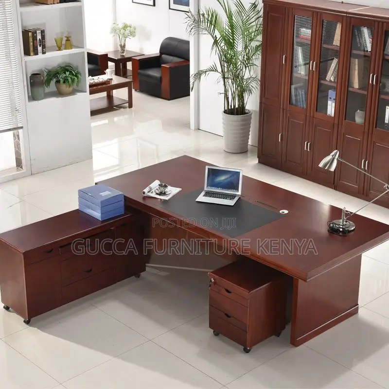 Office Tables:180cm Mobile Executive Mahogany Directors Desk