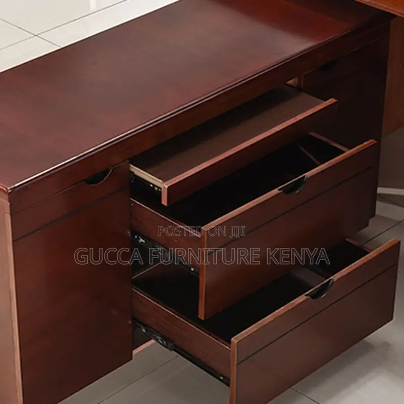 Office Tables:180cm Mobile Executive Mahogany Directors Desk