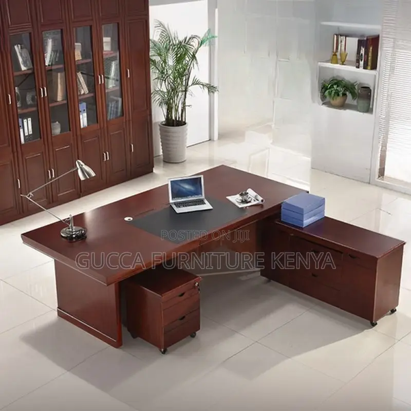 Office Tables:180cm Mobile Executive Mahogany Directors Desk