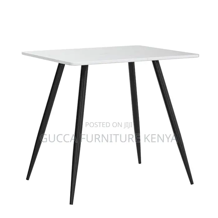 Dining Tables:White Marble Dining Table With Black Metal Leg