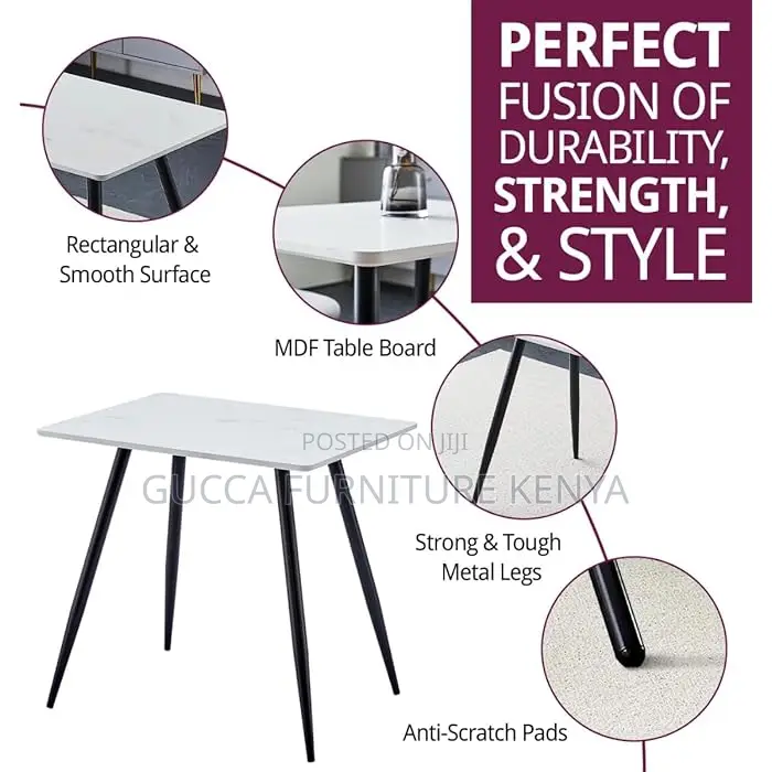 Dining Tables:White Marble Dining Table With Black Metal Leg
